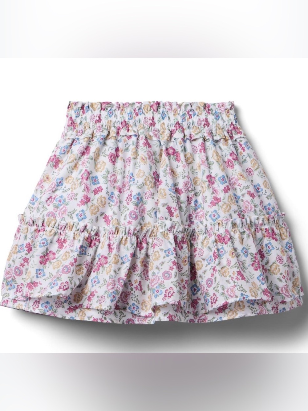 Girls Floral chiffon Ruffle Skirt